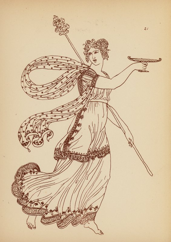 Fato de mulher da Grécia Antiga (litografia) de John Moyr Smith