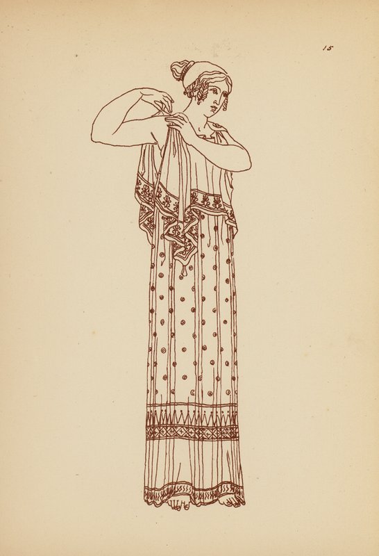 Fato de mulher da Grécia Antiga (litografia) de John Moyr Smith