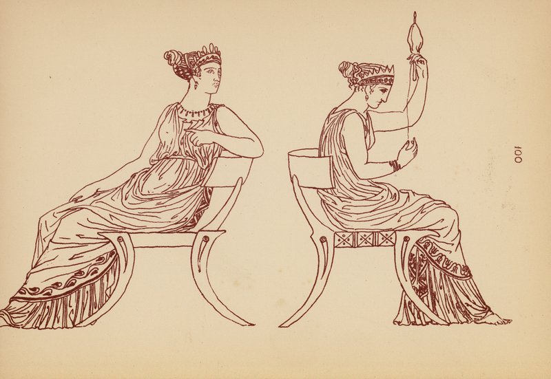Fato de mulher da Grécia Antiga (litografia) de John Moyr Smith