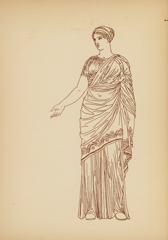 Fato de mulher da Grécia Antiga (litografia) de John Moyr Smith