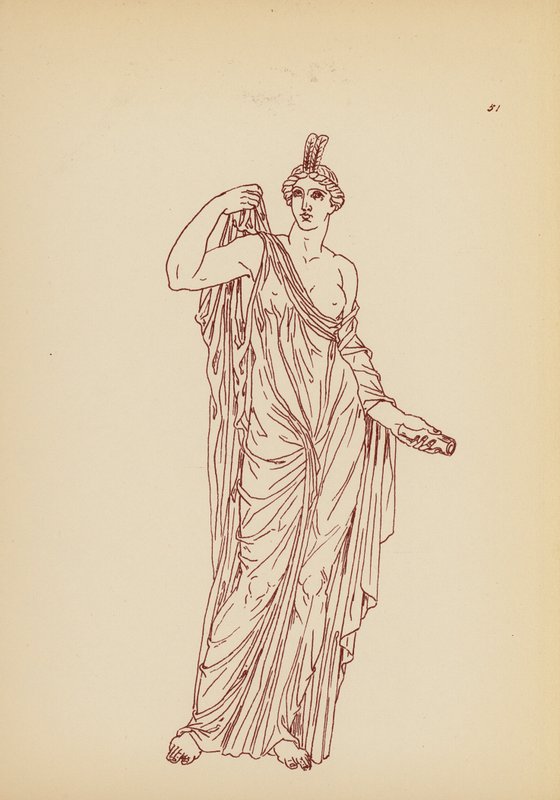 Fato de mulher da Grécia Antiga (litografia) de John Moyr Smith