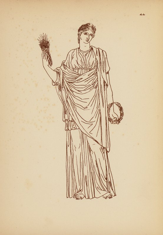 Fato de mulher da Grécia Antiga (litografia) de John Moyr Smith