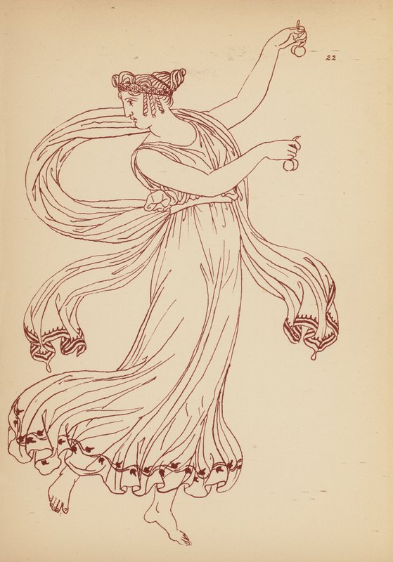 Fato de mulher da Grécia Antiga (litografia) de John Moyr Smith