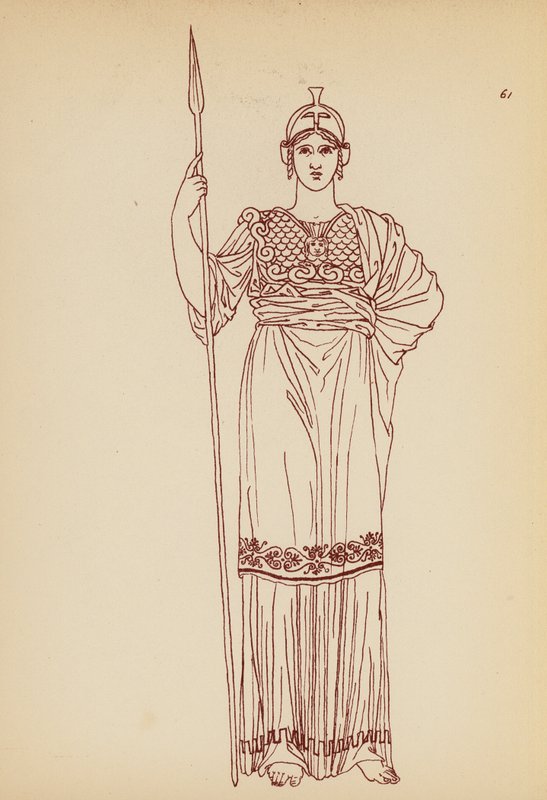 Fato de mulher da Grécia Antiga (litografia) de John Moyr Smith