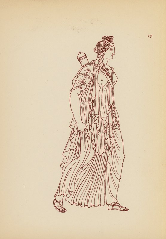Fato de mulher da Grécia Antiga (litografia) de John Moyr Smith