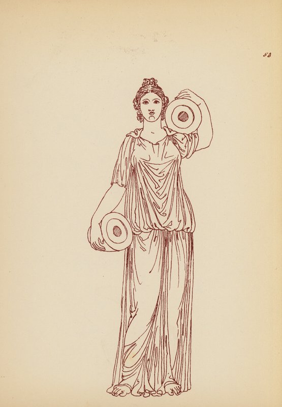 Fato de mulher da Grécia Antiga (litografia) de John Moyr Smith
