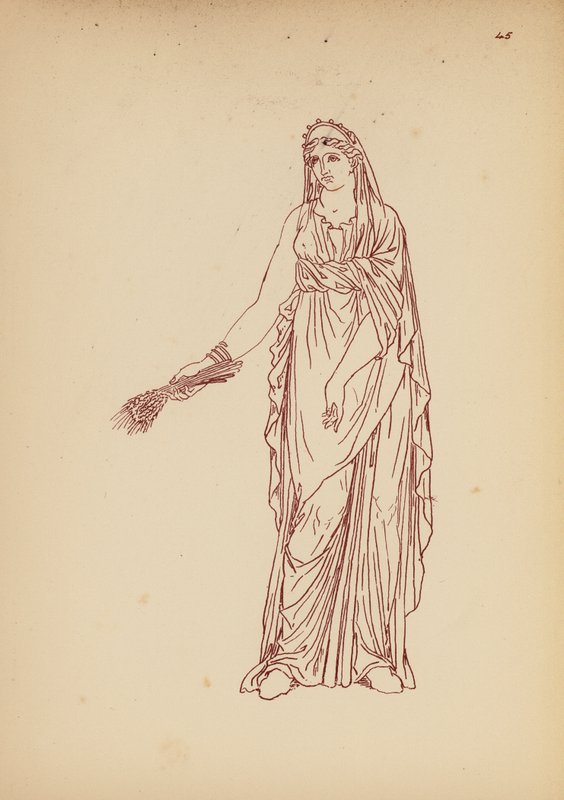 Fato de mulher da Grécia Antiga (litografia) de John Moyr Smith