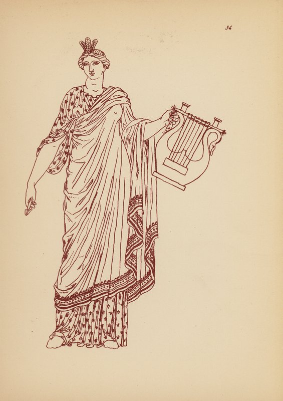 Fato de mulher da Grécia Antiga (litografia) de John Moyr Smith