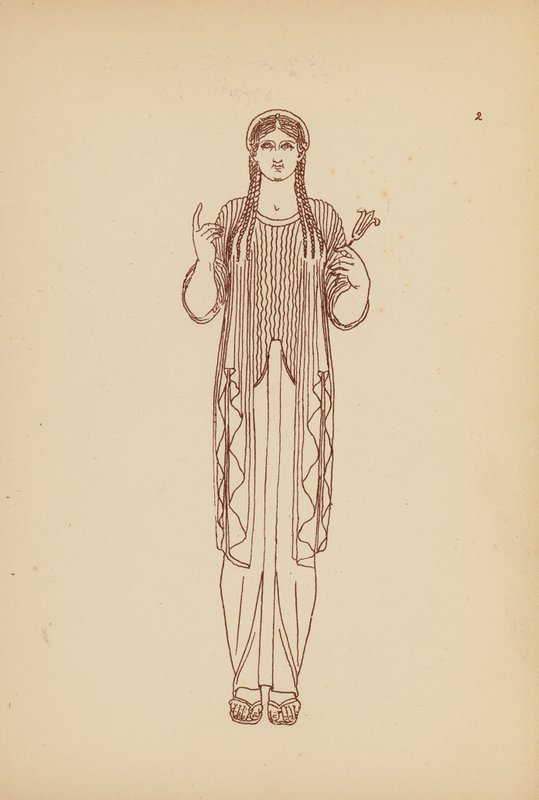 Fato de mulher da Grécia Antiga (litografia) de John Moyr Smith