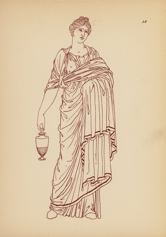 Fato de mulher da Grécia Antiga (litografia) de John Moyr Smith