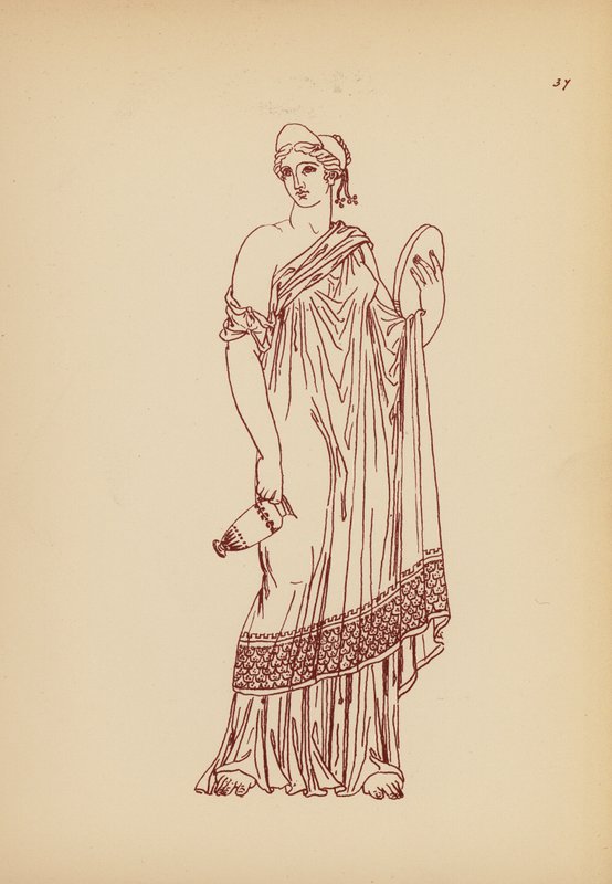 Fato de mulher da Grécia Antiga (litografia) de John Moyr Smith