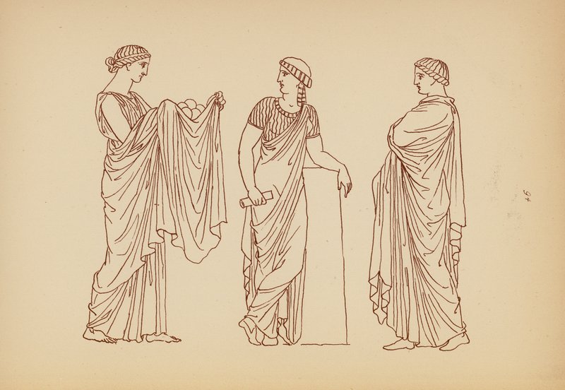 Fato de mulher da Grécia Antiga (litografia) de John Moyr Smith