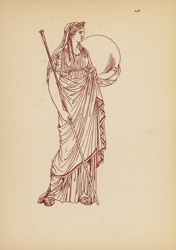 Fato de mulher da Grécia Antiga (litografia) de John Moyr Smith