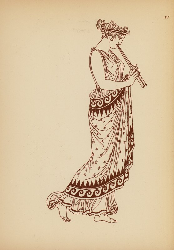 Fato de mulher da Grécia Antiga (litografia) de John Moyr Smith