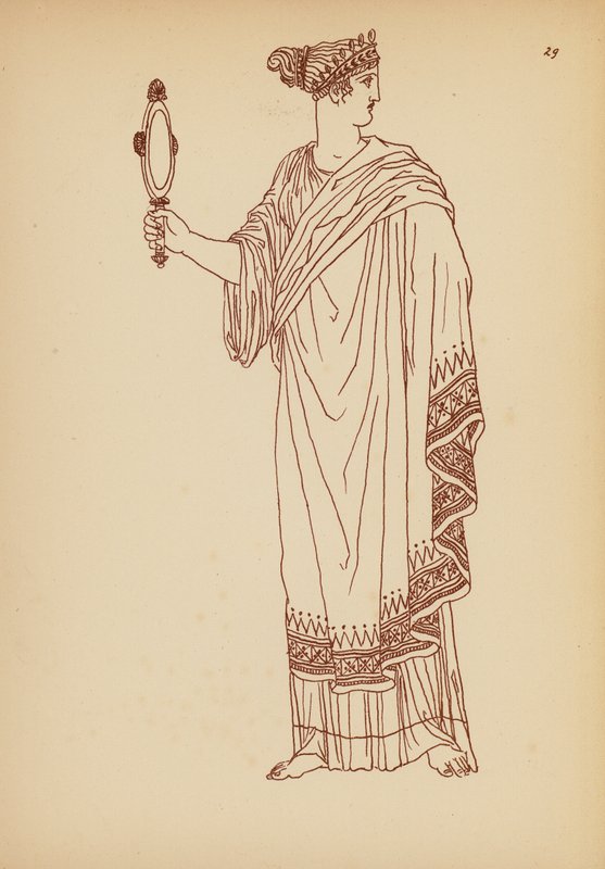 Fato de mulher da Grécia Antiga (litografia) de John Moyr Smith