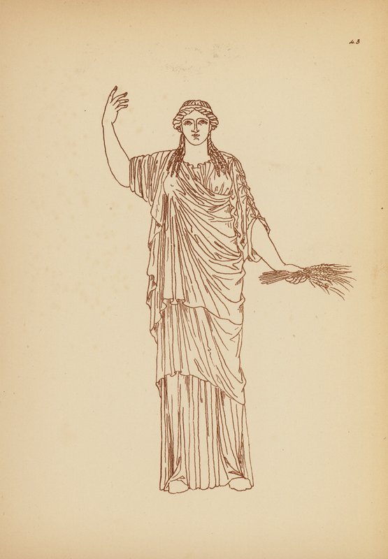 Fato de mulher da Grécia Antiga (litografia) de John Moyr Smith