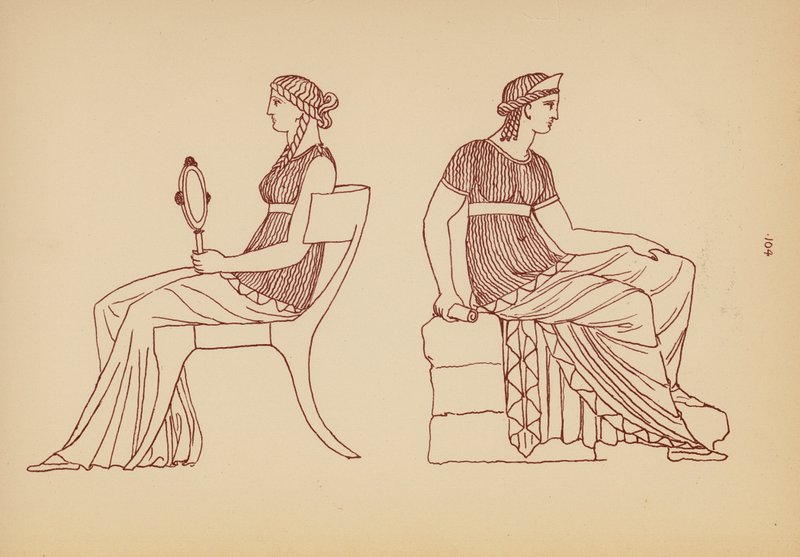 Fato de mulher da Grécia Antiga (litografia) de John Moyr Smith