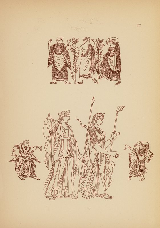 Fato de mulher da Grécia Antiga (litografia) de John Moyr Smith