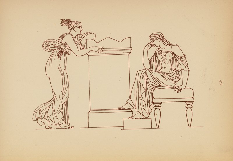 Fato de mulher da Grécia Antiga (litografia) de John Moyr Smith