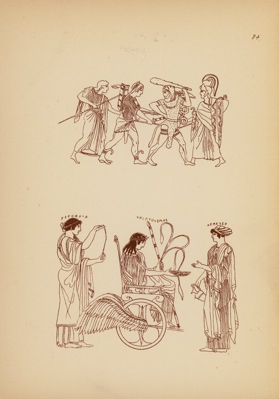 Fato de mulher da Grécia Antiga (litografia) de John Moyr Smith