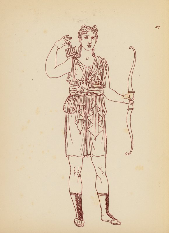 Fato de mulher da Grécia Antiga (litografia) de John Moyr Smith