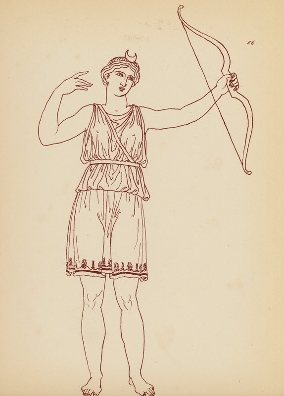 Fato de mulher da Grécia Antiga (litografia) de John Moyr Smith