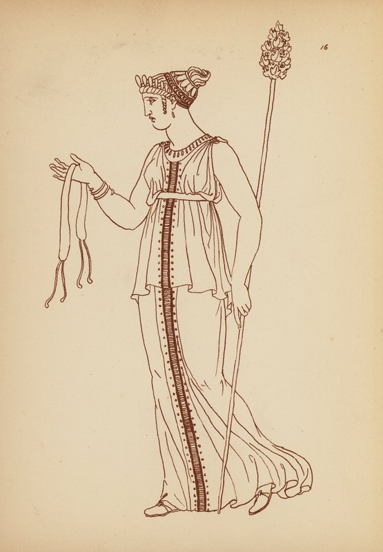 Fato de mulher da Grécia Antiga (litografia) de John Moyr Smith