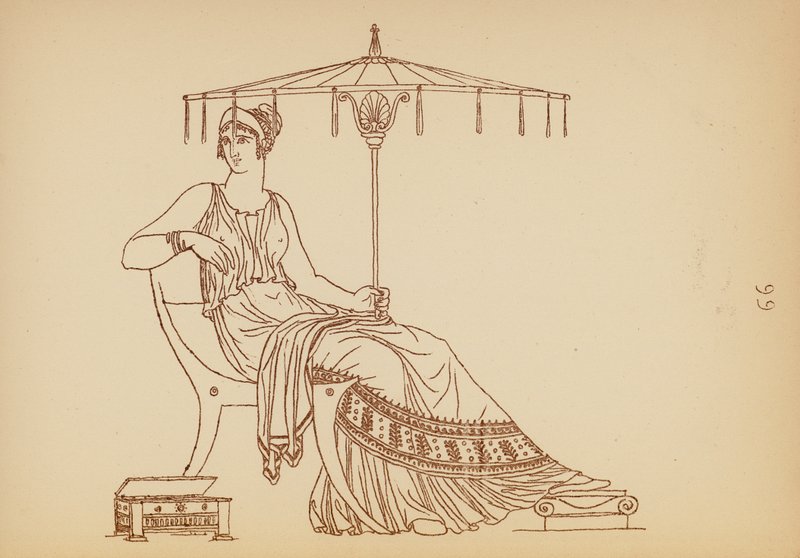 Fato de mulher da Grécia Antiga (litografia) de John Moyr Smith
