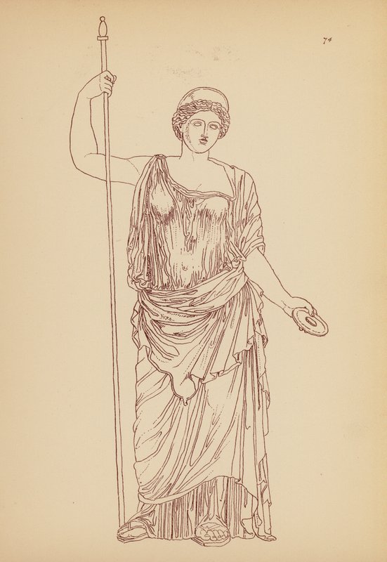 Fato de mulher da Grécia Antiga (litografia) de John Moyr Smith
