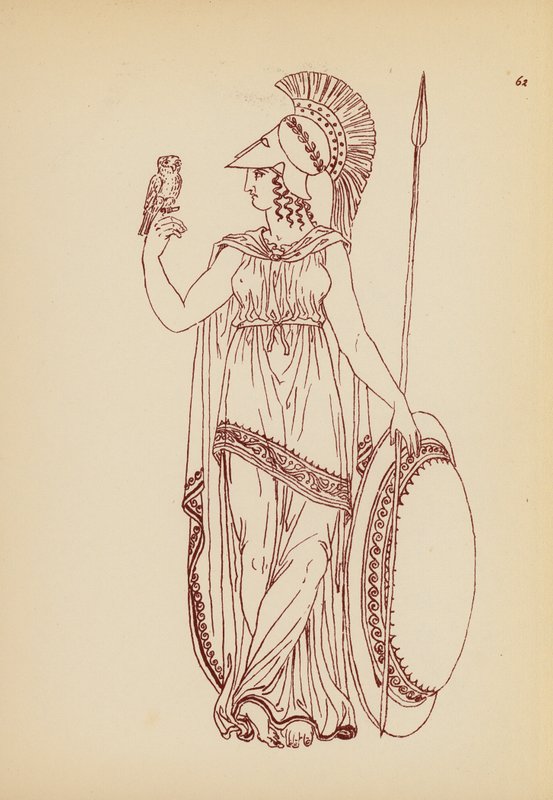 Fato de mulher da Grécia Antiga (litografia) de John Moyr Smith