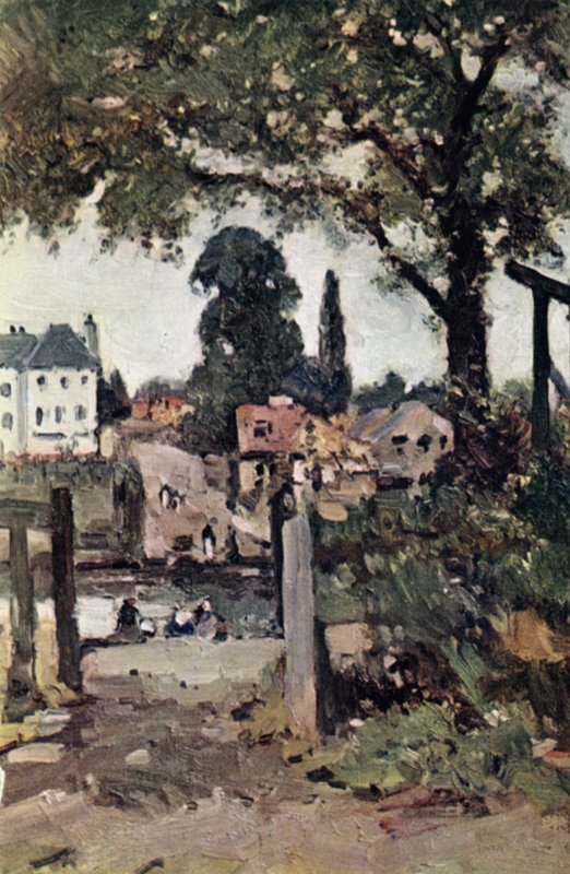Twickenham Ferry (lito colorido) de John Muirhead