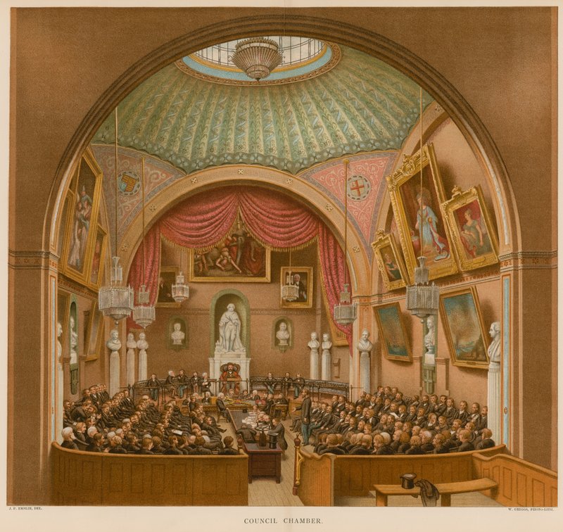 Câmara do Conselho, Guildhall, Londres de John Phillipp Emslie