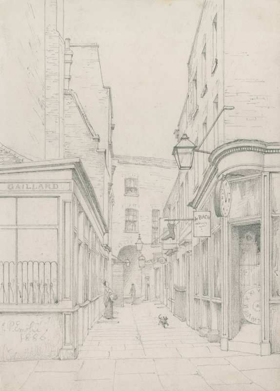 Earl&39;s Court de Little Newport Street, Londres, olhando em direção a Cranbourn Street de John Phillipp Emslie