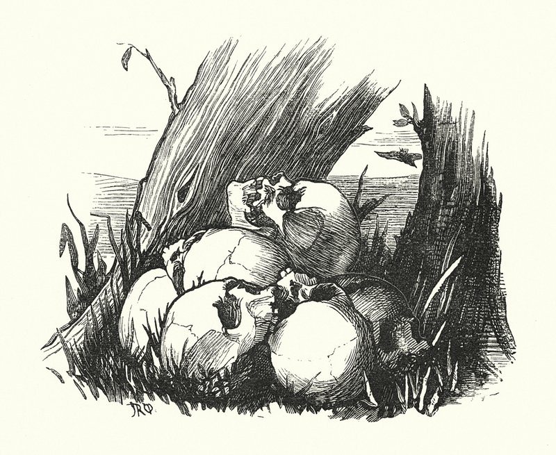 Vinheta, Os Inimigos de Roma (gravura) de John Reinhard Weguelin
