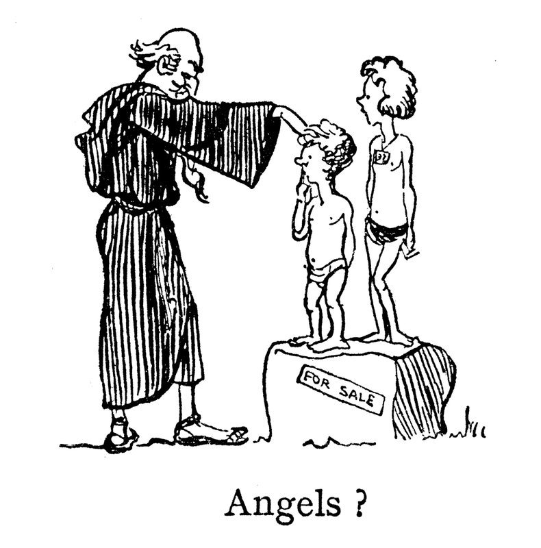 Anjos, Papa Gregório, Non Angli, Sed Angeli (não Anjos, mas Anglicanos) (litografia) de John Reynolds