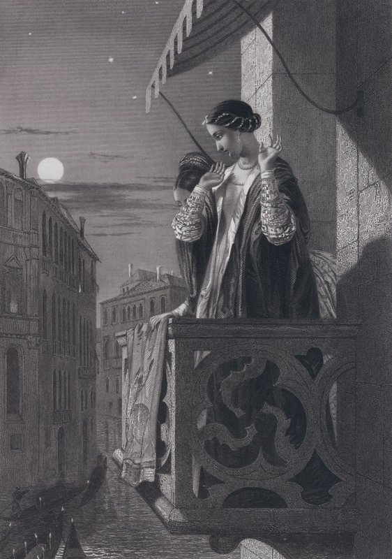 Alvisi Sanuto e a filha do embaixador (gravura) de John Rogers (after) Herbert