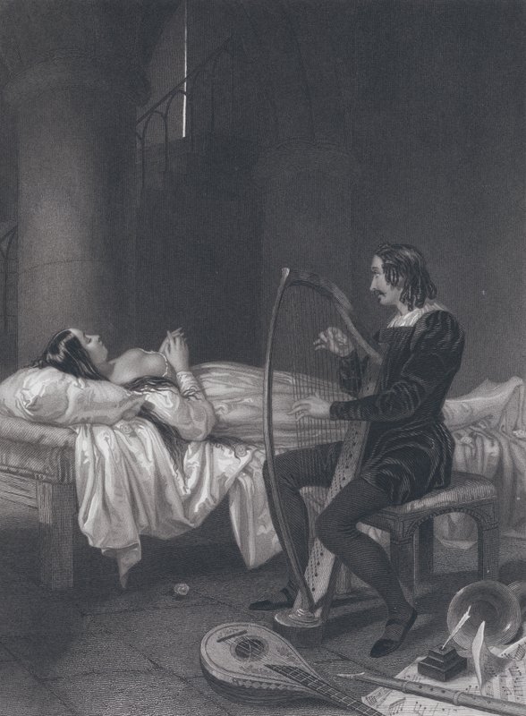 O músico de Malamocco (gravura) de John Rogers (after) Herbert