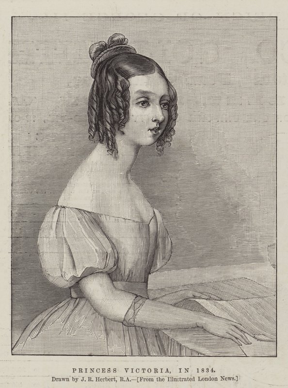 Princesa Victoria, em 1834 de John Rogers Herbert