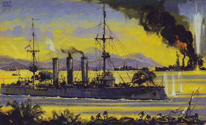 O Emden (litografia a cores) de John S. Smith