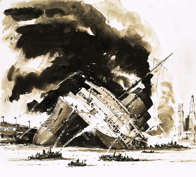 Os Grandes Vapores: O navio que morreu na doca. O Normandie de John S. Smith
