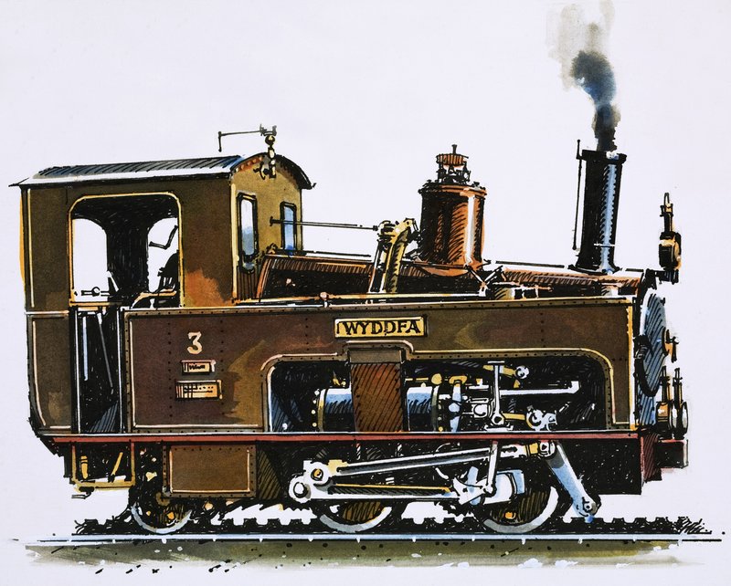 O mundo da velocidade e da potência: Locomotiva da Snowdon Mountain Railway de John S. Smith