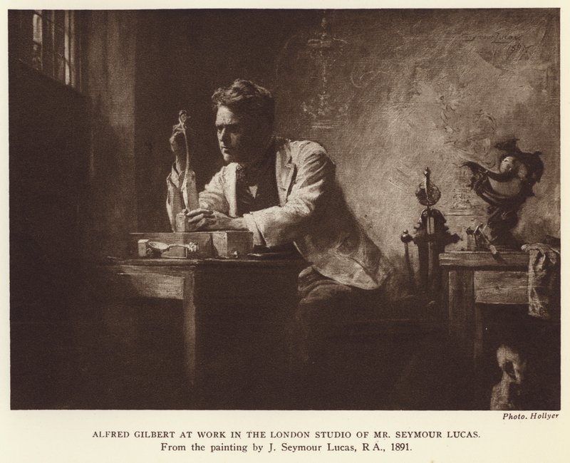 Alfred Gilbert, escultor inglês (fotogravura) de John Seymour (after) Lucas