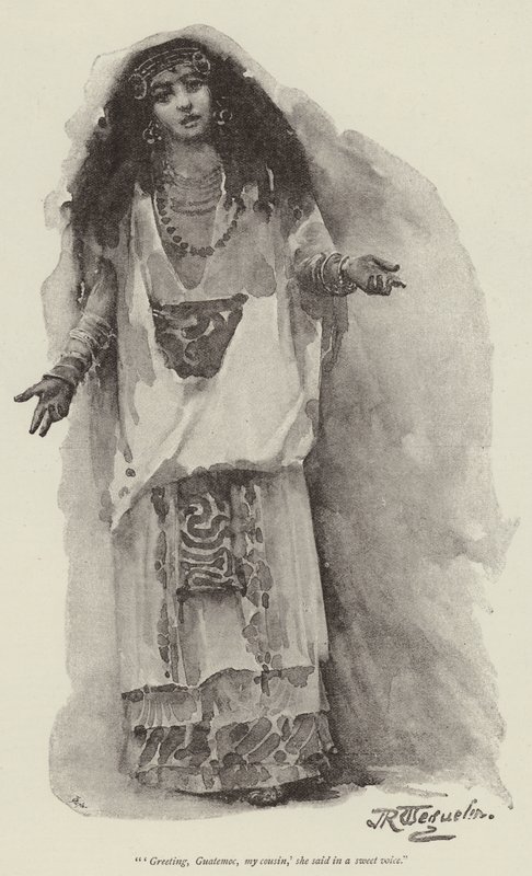 Filha de Montezuma, por H Rider Haggard de John Seymour Lucas