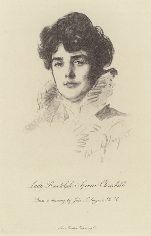 Retrato de lady randolph churchill de John Singer Sargent