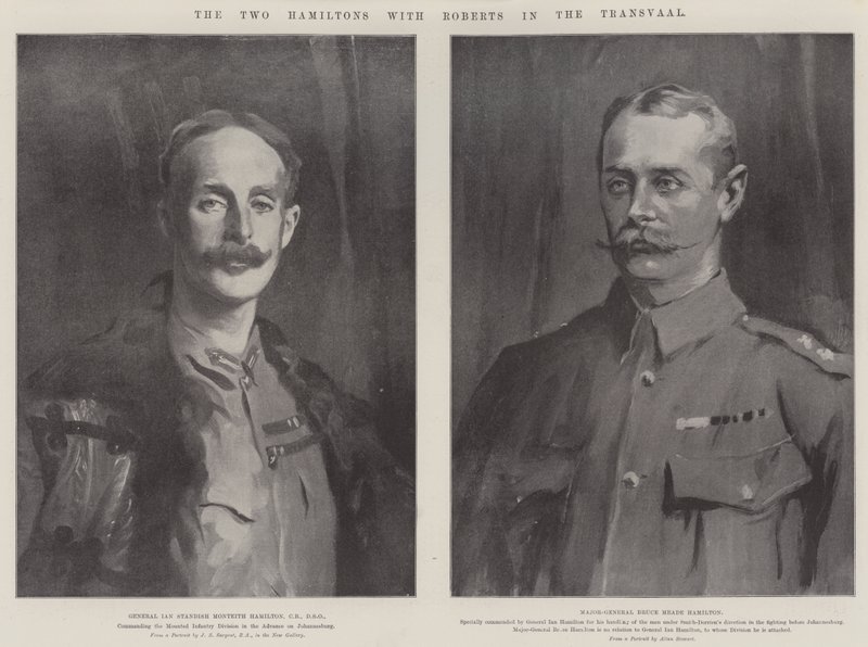 Os dois Hamiltons com Roberts no Transvaal de John Singer Sargent