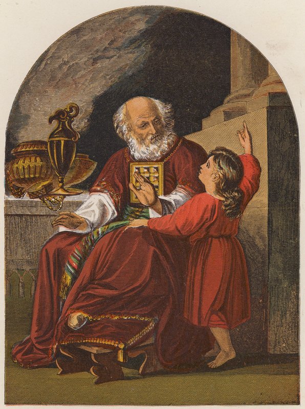 Samuel e Eli (litografia a cores) de John Singleton (after) Copley