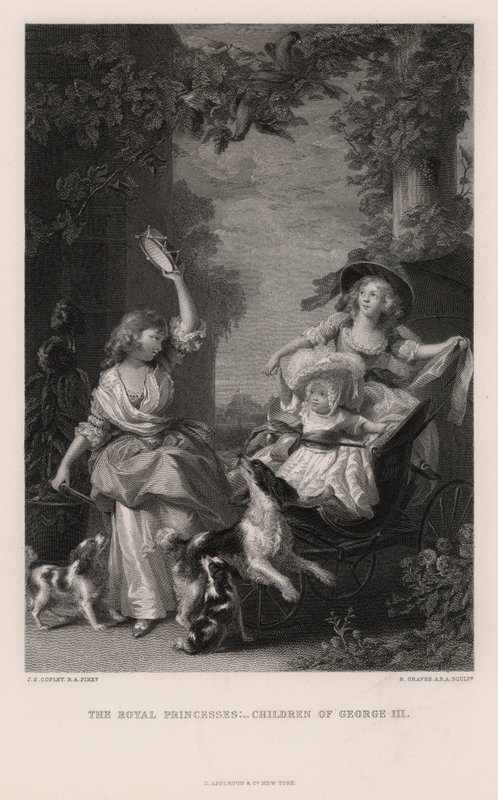 As princesas reais: Filhos de Jorge III (gravura) de John Singleton (after) Copley