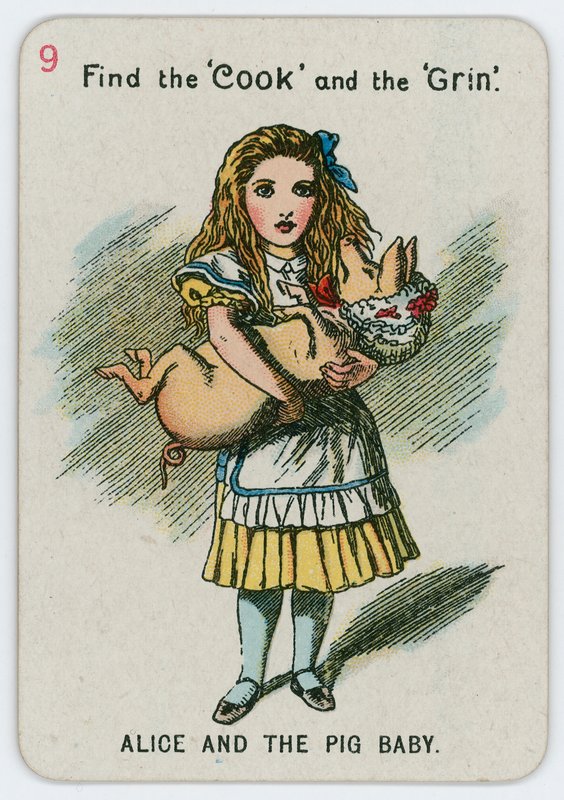 Alice e o bebê porco de John Tenniel