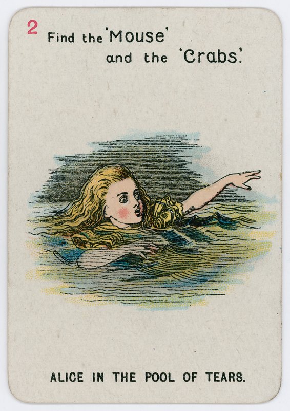 Alice na piscina de lágrimas de John Tenniel