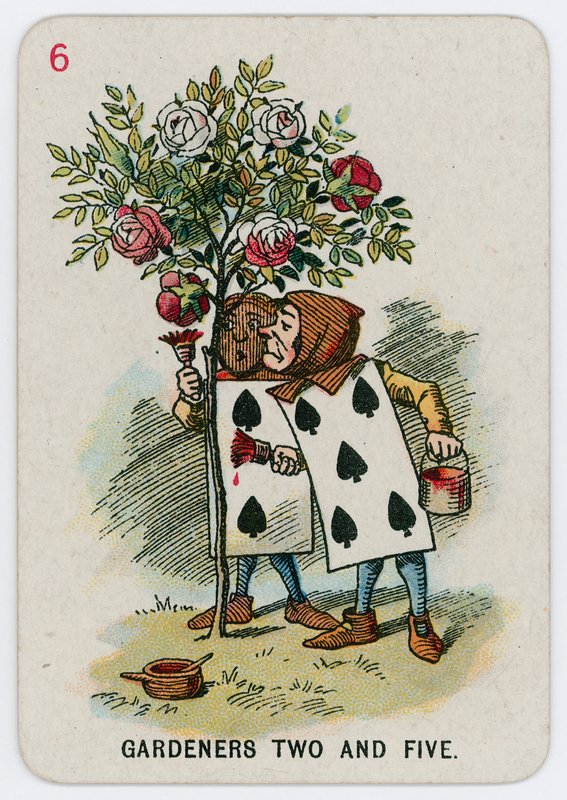 Jardineiros Dois e Cinco de John Tenniel